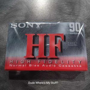 NEW SONY HF 90 MINUTES BLANK AUDIO CASSETTE TAPE - NORMAL BIAS